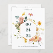 Floral Save the Date Postkarte | Sutton (Vorne/Hinten)