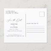 Floral Save the Date Postkarte | Sutton (Rückseite)