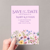 Floral Save the Date Wedding Invitation Acryleinladungen (Insitu (Handheld))