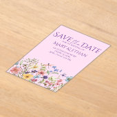 Floral Save the Date Wedding Invitation Acryleinladungen (Ablage )