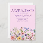 Floral Save the Date Wedding Invitation  Einladung (Vorne/Hinten)