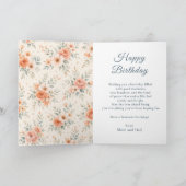 Floral Schildkröten-Geburtstag Karte (Innenseite)