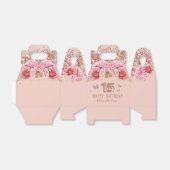 Floral Schmetterlinge Rosa Glückwunsch 15. Geburts Geschenkschachtel (Ungefaltet)