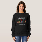 Floral School Guidance Counselor Groovy Counseling Sweatshirt (Vorne ganz)
