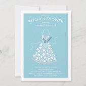 Floral Schürze Bridal Kitchen Dusche Einladung (Vorderseite)