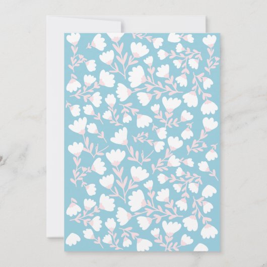 Floral Schürze Bridal Kitchen Dusche Einladung (Rückseite)