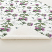 Floral Scottish Thistle Pattern Sherpadecke (3/4)
