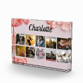 Floral Script Beste Mama je Fotoblock (Rechts)