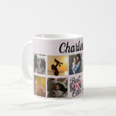 Floral Script Beste Mama je Kaffeetasse (Vorderseite Links)