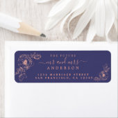 Floral Script Future Mr. Wedding Rücksendeadresse (Insitu)