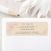 Floral Script Future Mr. Wedding Rücksendeadresse (Insitu)