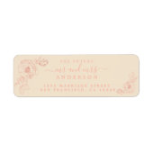 Floral Script Future Mr. Wedding Rücksendeadresse (Vorne)