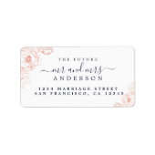 Floral Script Future Mr. Wedding Rücksendeadresse Adressaufkleber (Vorne)