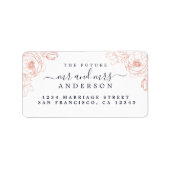 Floral Script Future Mr. Wedding Rücksendeadresse Adressaufkleber (Vorne)