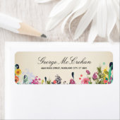 Floral Script Typografie Rücksendeadresse (Insitu)