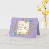 Floral Scroll Pixel Art Karte (Gelbe Blume)