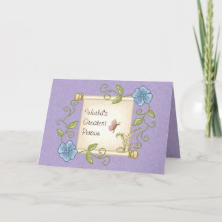 Floral Scroll Pixel Art Karte