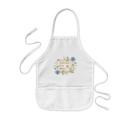 Floral Scroll Pixel Art Kinderschürze (Vorne)