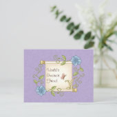 Floral Scroll Pixel Art Postkarte (Stehend Vorderseite)
