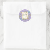 Floral Scroll Pixel Art Runder Aufkleber (Tasche)