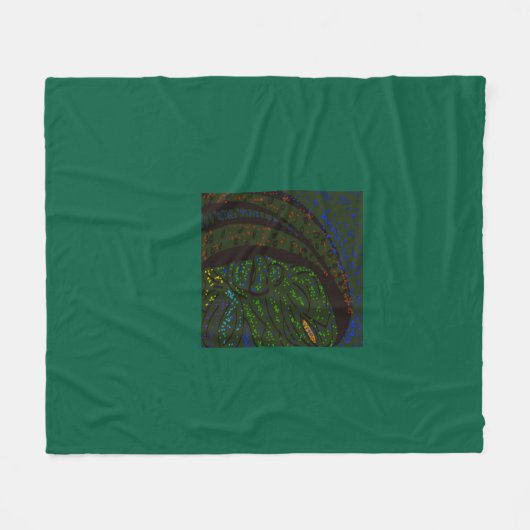 Floral Sea Monster Fleecedecke (Vorderseite (Horizontal))