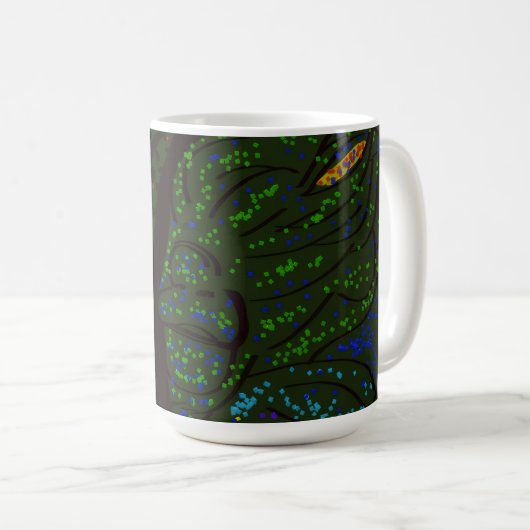 Floral Sea Monster Kaffeetasse (VorderseiteRechts)