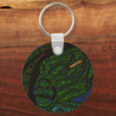 Floral Sea Monster Keychain Schlüsselanhänger (Rückseite)