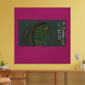 Floral Sea Monster Leinwanddruck (Insitu (Wohnzimmer))