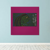 Floral Sea Monster Leinwanddruck (Insitu (Holzboden))