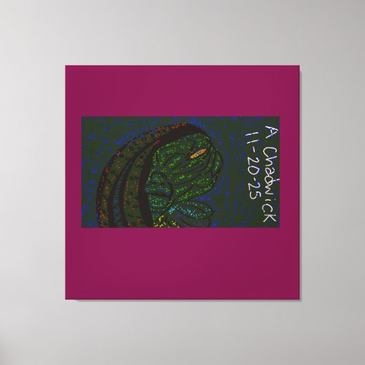 Floral Sea Monster Leinwanddruck (Vorderseite)