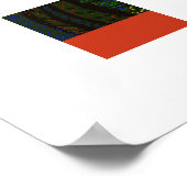 Floral Sea Monster Poster (Ecke)