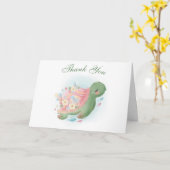 Floral Sea Turtle Baby Dusche Danke Karte (Gelbe Blume)