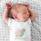 Floral Sea Turtle Baby Dusche Strampler