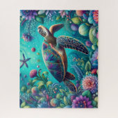 Floral Sea Turtle Puzzle (Vertikal)