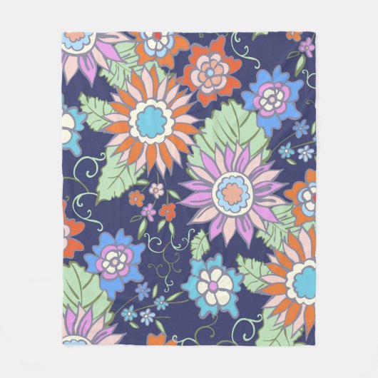Floral seamless background pattern spring - summer fleecedecke (Vorderseite)