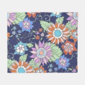 Floral seamless background pattern spring - summer fleecedecke (Vorderseite (Horizontal))