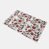 Floral seamless pattern birds and butterflies fußmatte (Schrägansicht)