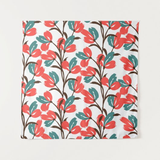 Floral seamless pattern. Cute floral background. P Wandteppich (Vorderseite)