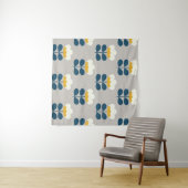 Floral seamless pattern design. Scandinavian style Wandteppich (Beispiel (Horizontal))