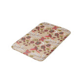 Floral seamless pattern flowers, birds, butterfly badematte (Schrägansicht)