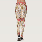 Floral seamless pattern flowers, birds, butterfly leggings (Rückseite)