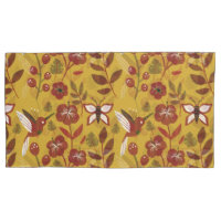 Floral seamless pattern flowers, butterfly, red