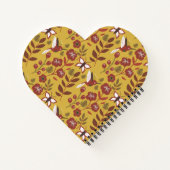 Floral seamless pattern flowers, butterfly, red notizblock (Rückseite)