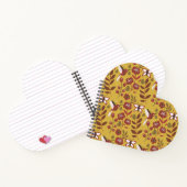 Floral seamless pattern flowers, butterfly, red notizblock (Innenseite)