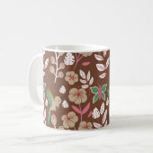 Floral seamless pattern flowers, leaves, butterfly kaffeetasse (Vorderseite Links)