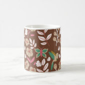 Floral seamless pattern flowers, leaves, butterfly kaffeetasse (Mittel)
