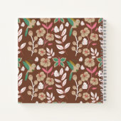 Floral seamless pattern flowers, leaves, butterfly notizblock (Rückseite)
