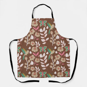 Floral seamless pattern flowers, leaves, butterfly schürze