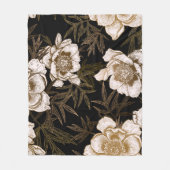 Floral seamless pattern. Garden flowers peonies an Fleecedecke (Vorderseite)