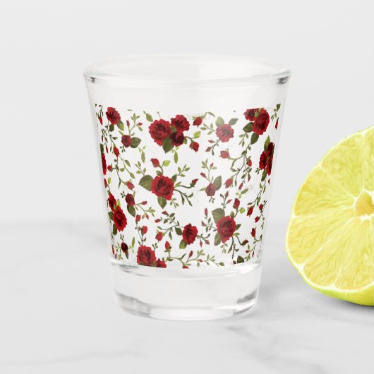 Floral seamless pattern schnapsglas (Vorderseite)